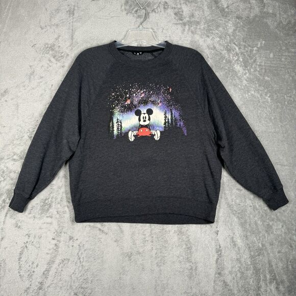 Disney x American Eagle Shirt Womens Small Gray‎ Sweatshirt Mickey Mouse Casual - Picture 2 of 10